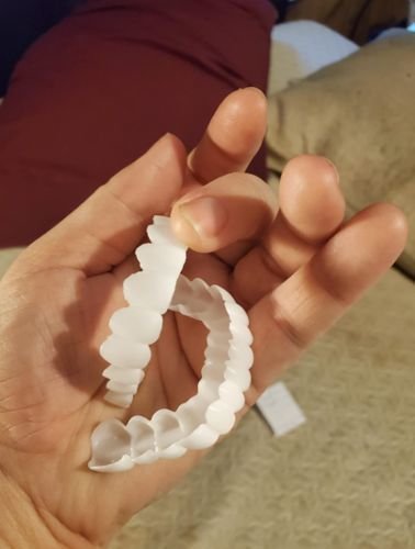 Snap On False Teeth Upper + Lower Dental Instant Veneers Dentures Tooth Cover White | Natural Look photo review