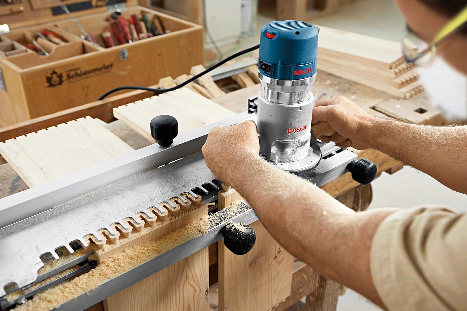 12A Wood Router Combo Kit with 2.25 HP Plunge and Fixed Bases