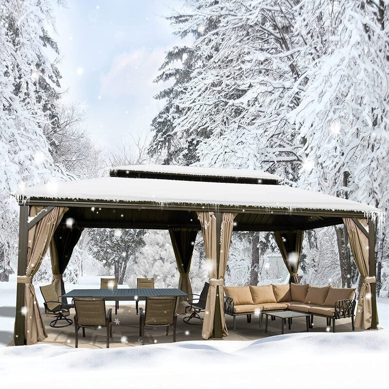 19.5-Ft. x 11-Ft. Galvanized Steel Patio Gazebo