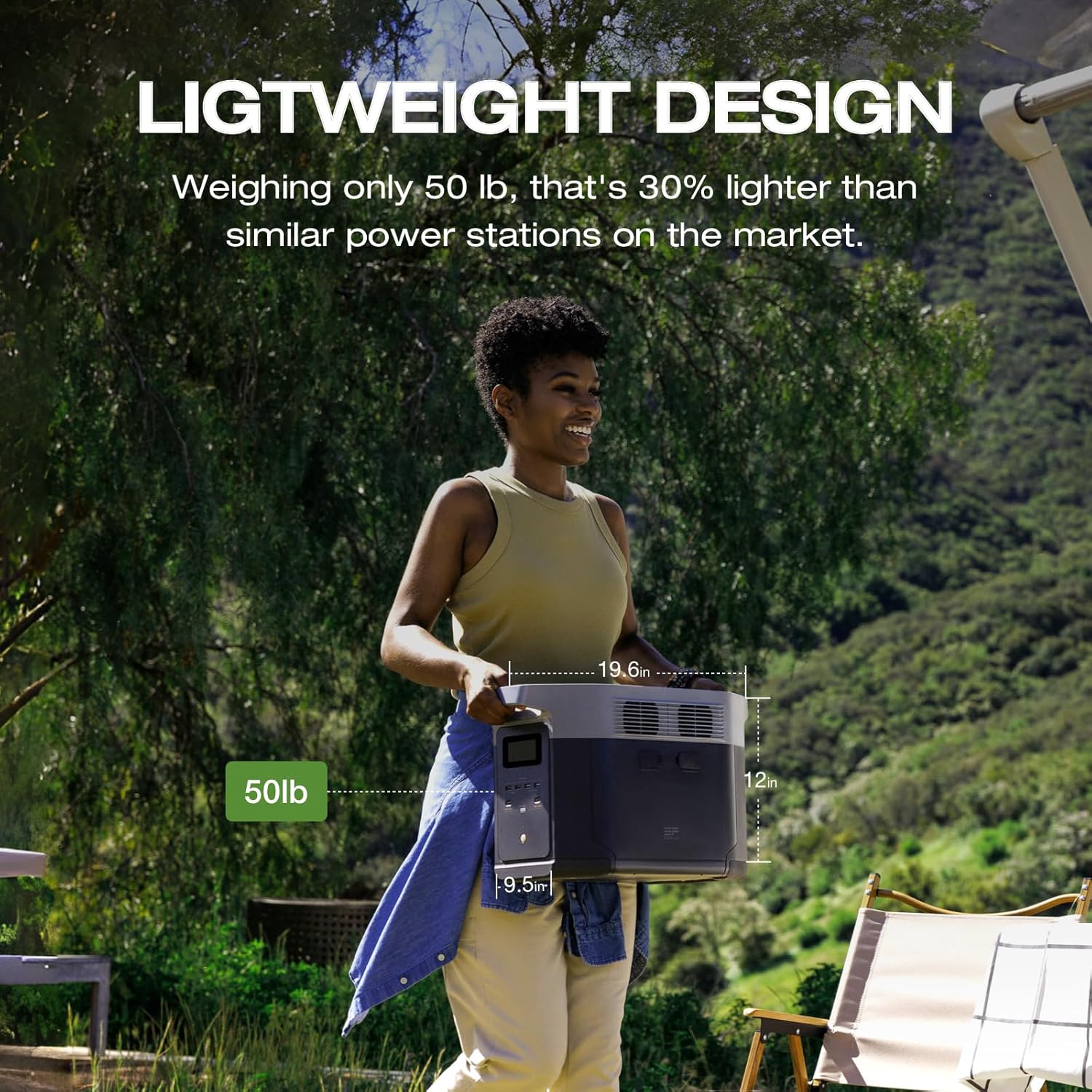 2400W Portable Power Station with Solar Generator Function