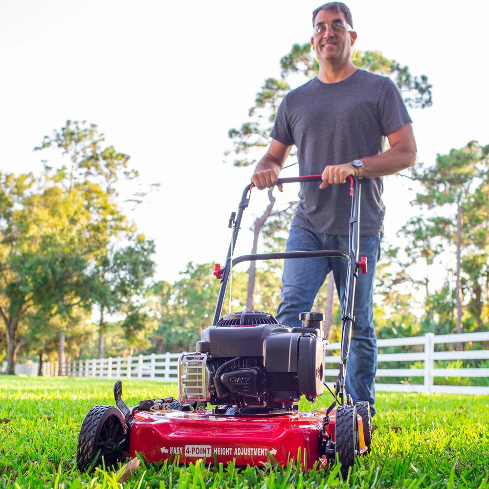 20-Inch 125cc Gas Push Mower with V-Twin Engine