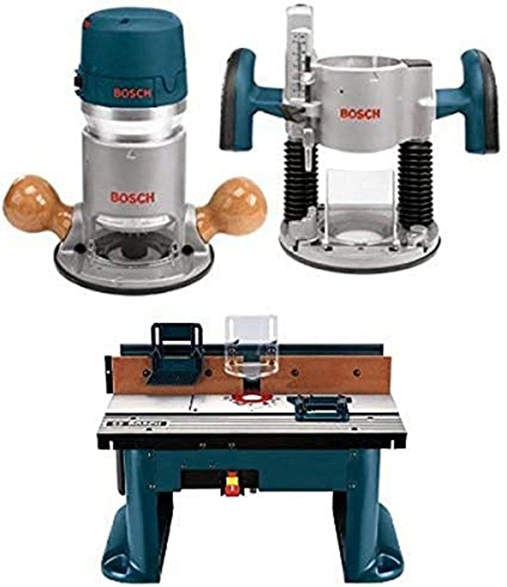12A Wood Router Combo Kit with 2.25 HP Plunge and Fixed Bases