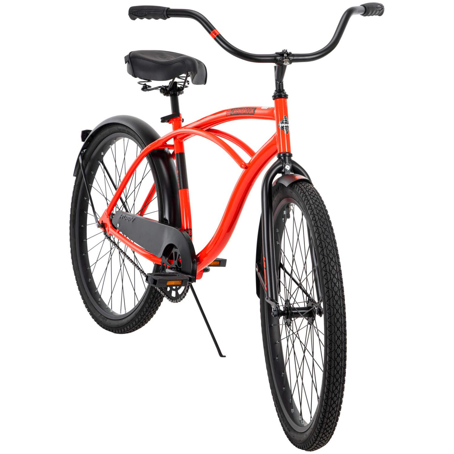 26-Inch Classic Beach Cruiser Comfort Bike - Red