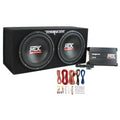 12-Inch 1200W Dual Car Subwoofer Package with Amplifier and Installation Kit