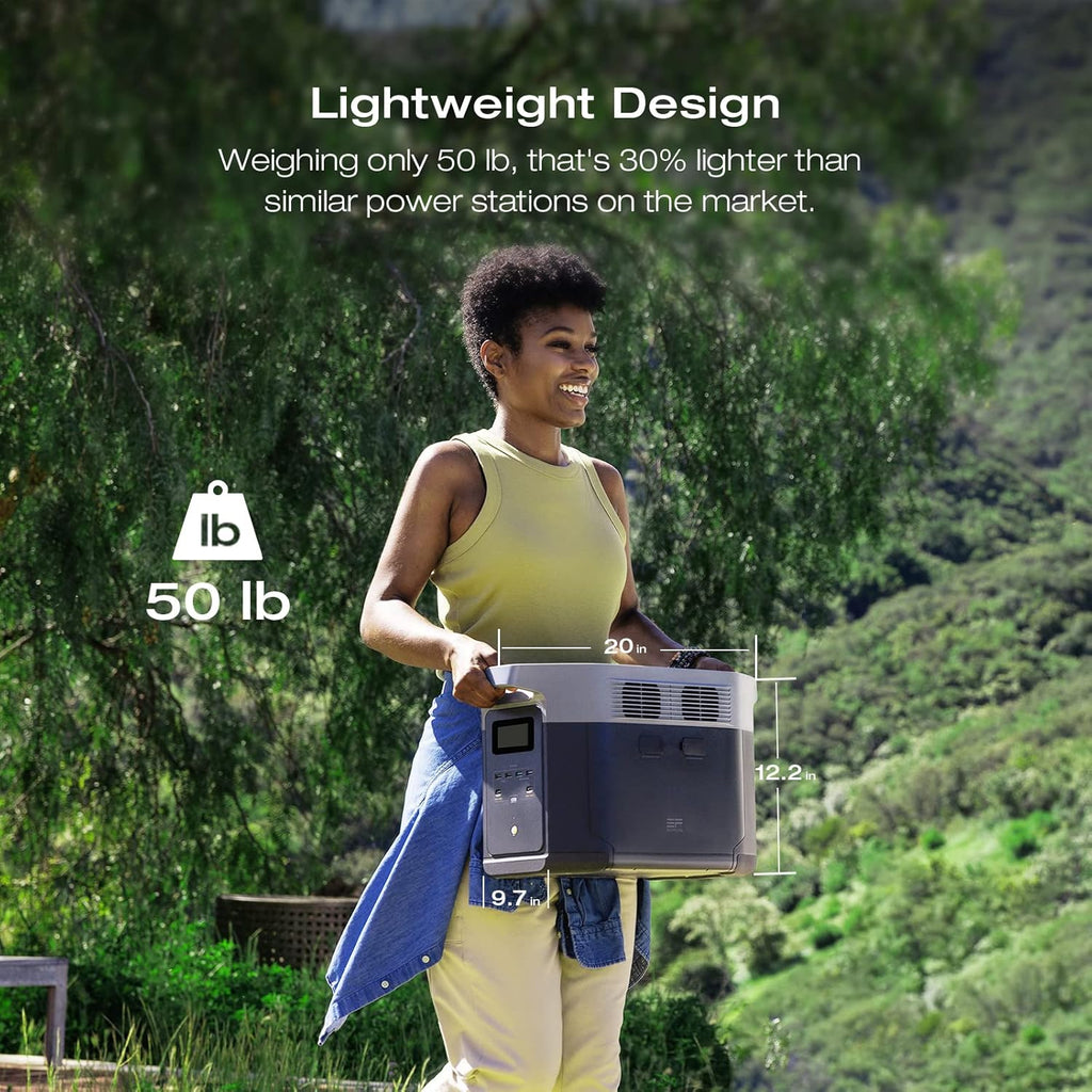 2400W Portable Power Station with Solar Generator Function
