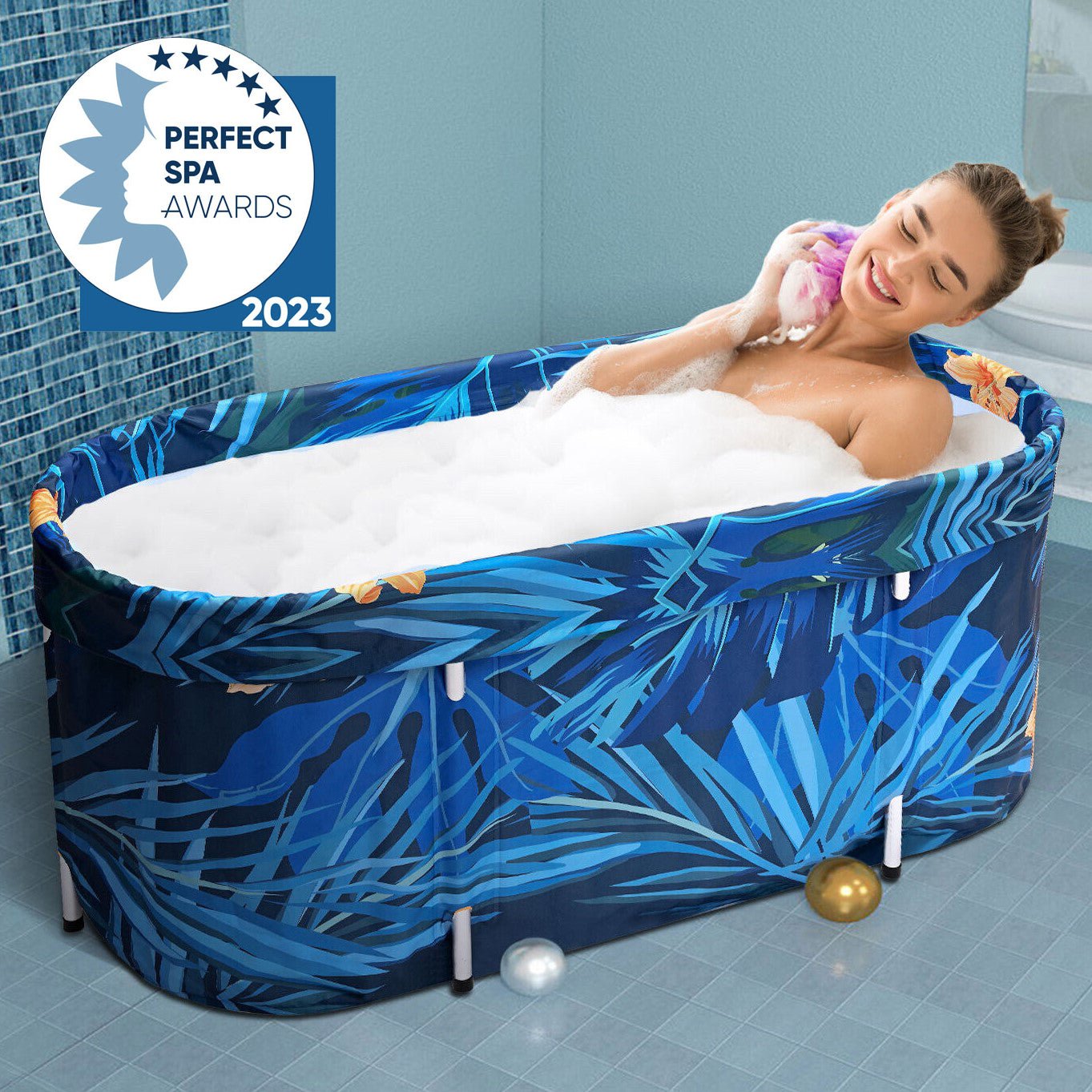 2023 Large Portable Folding Soaking Bathtub For Adults