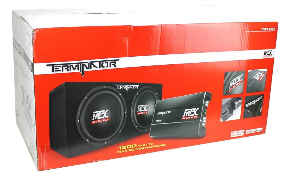 12-Inch Dual Loaded Car Subwoofer with Enclosure and Amplifier