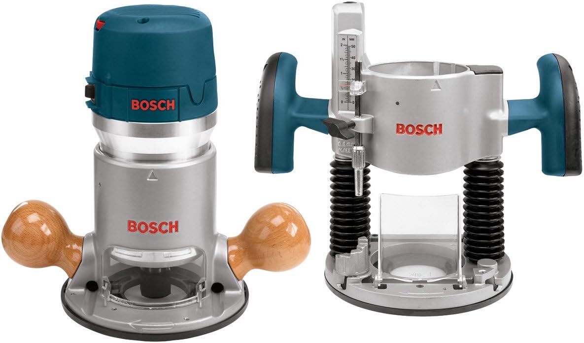 12A Wood Router Combo Kit with 2.25 HP Plunge and Fixed Bases