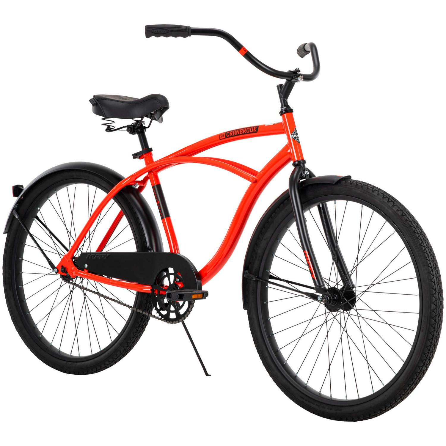 26-Inch Classic Beach Cruiser Comfort Bike - Red