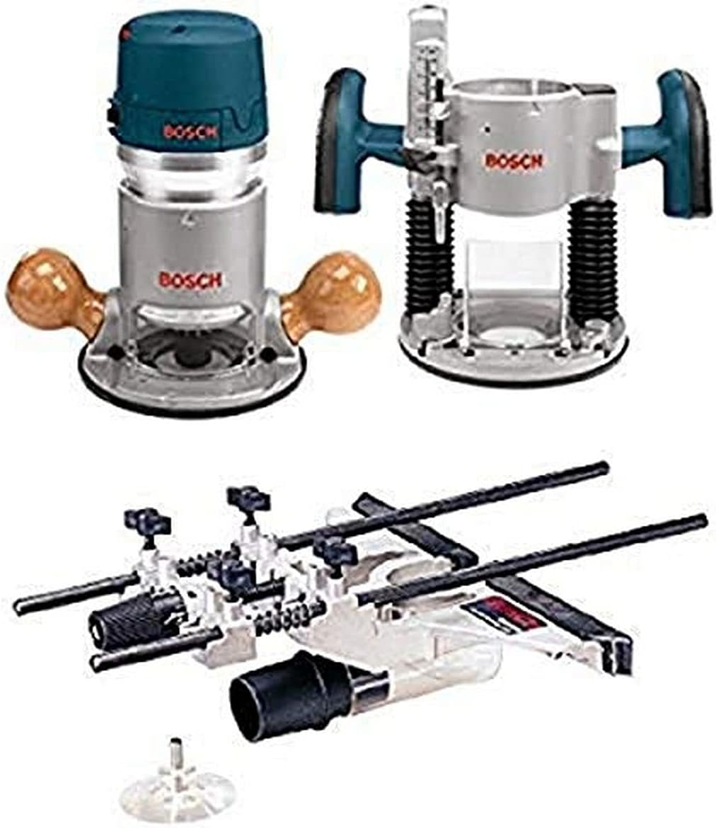 12A Wood Router Combo Kit with 2.25 HP Plunge and Fixed Bases
