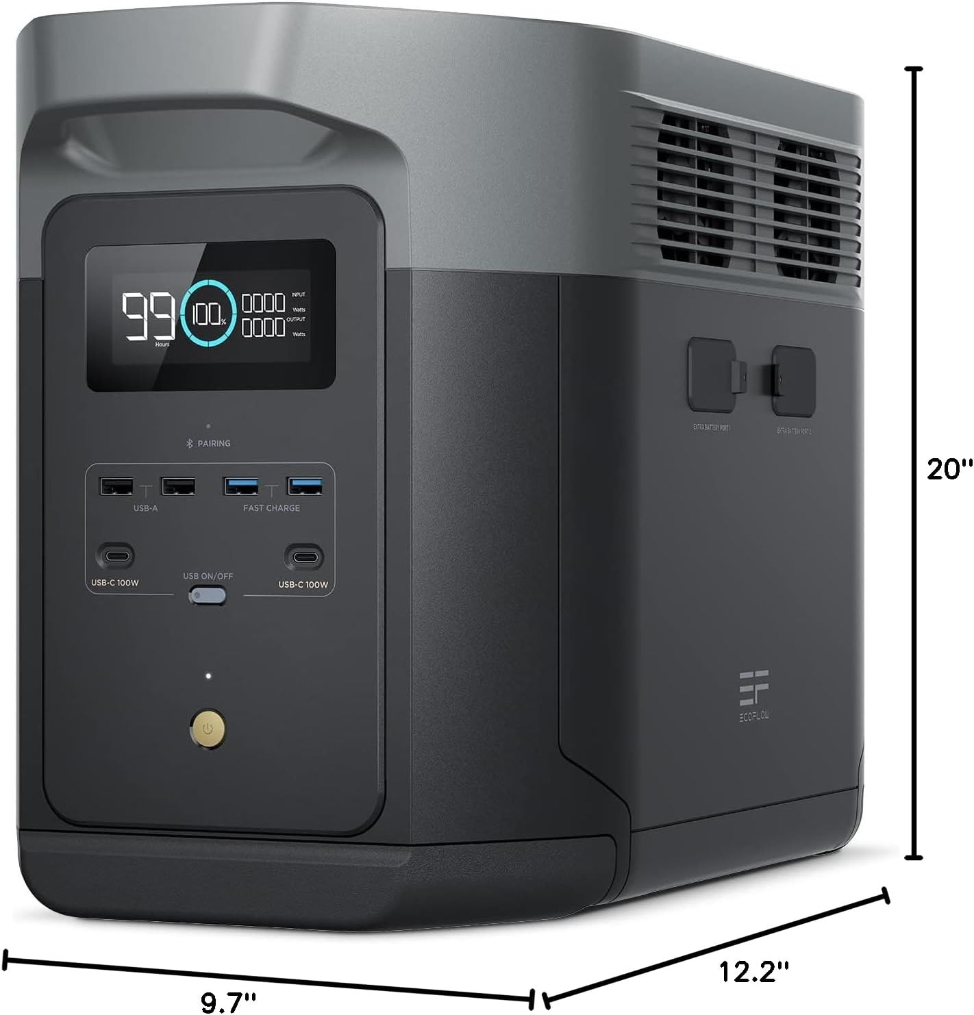2400W Portable Power Station with Solar Generator Function