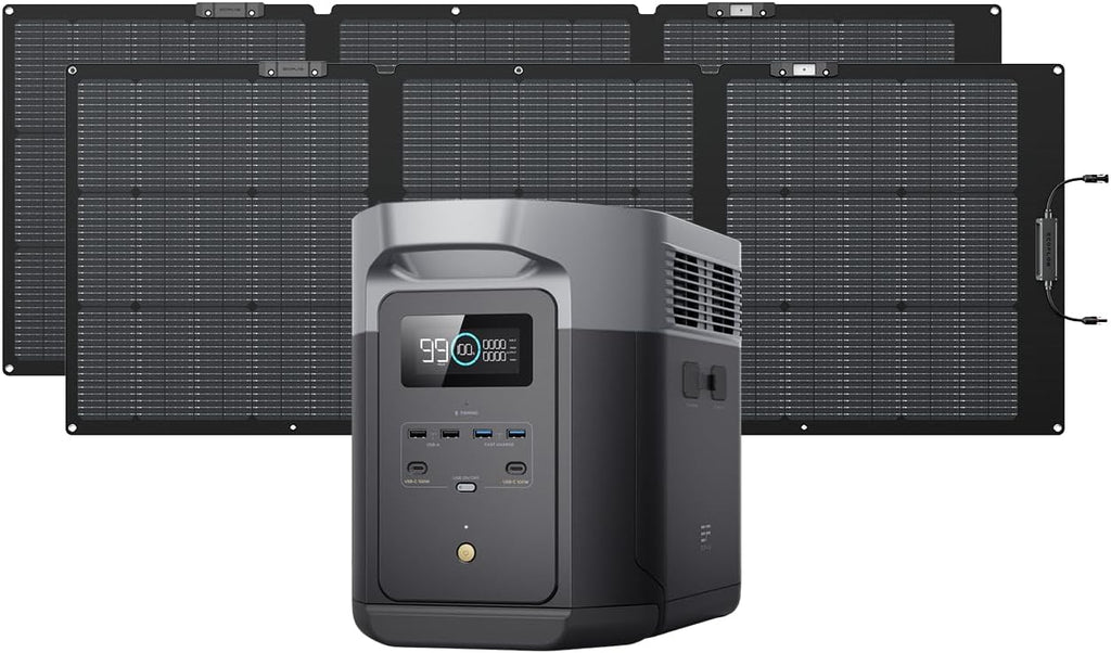 2400W Portable Power Station with Solar Generator Function