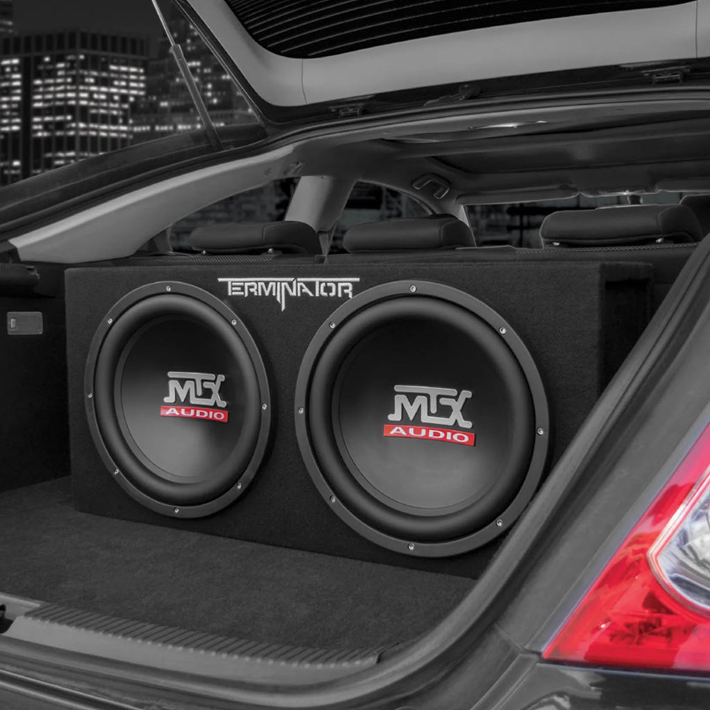 12-Inch 1200W Dual Car Subwoofer Package with Amplifier and Installation Kit