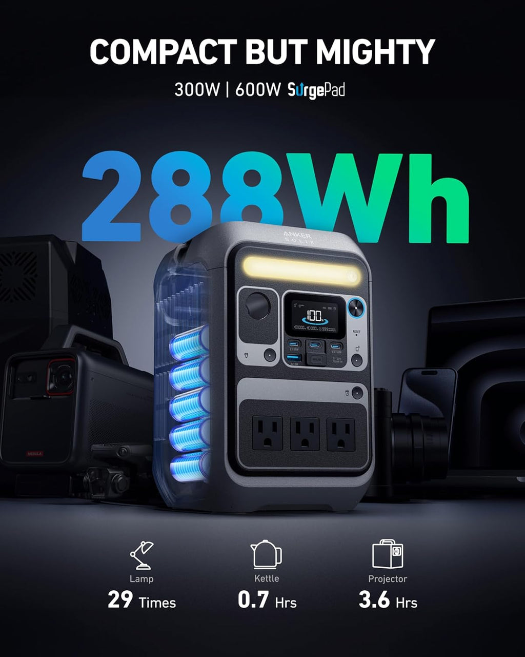 288Wh Portable Power Station - Model C300