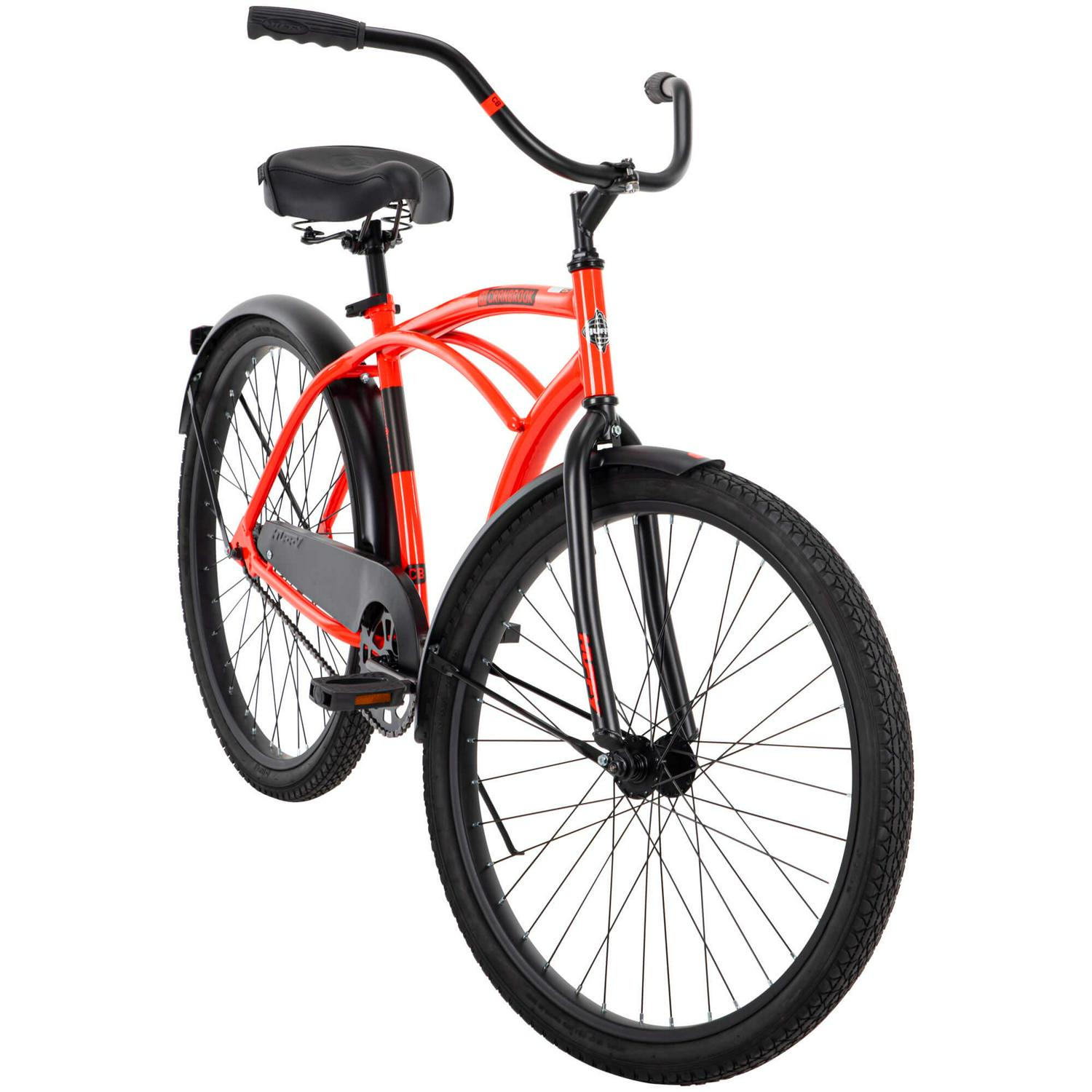 26-Inch Classic Beach Cruiser Comfort Bike - Red