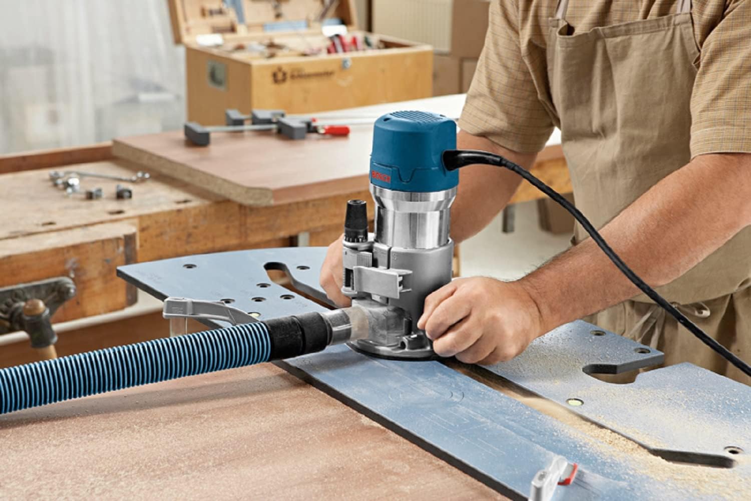 12A Wood Router Combo Kit with 2.25 HP Plunge and Fixed Bases
