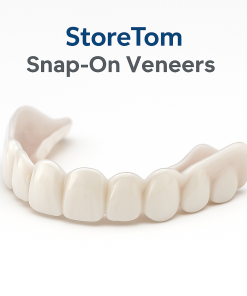 StoreTom Unisex Snap-On Veneers  | Natural Look | Instant Smile | BPA-Free| 1 pair (Uper and lower)